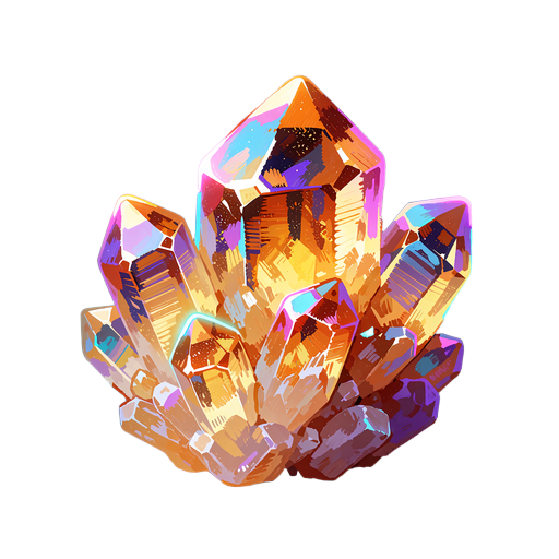 Gylden citrinkrystal som illustration til Joker Stoker, hvor velkomstbonussens 70 free spins bruges
